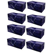 Earthwise Heavy Duty Extra Large Storage Bag Moving Tote Backpack Carrying Handles Compatible With Ikea Frakta Hand Carts Boxes Bin 8 Pack Walmart Com In 2020 Large Storage Bags Bag Storage Wardrobe Boxes