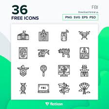 Programs supporting the.fbi file, according to the operating systems. Icon Pack Fbi Lineal 36 Svg Icons