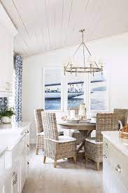 These Beachy Kitchen Ideas Will Help You Prolong Summer Coastal Dining Room Beach House Interior Design Coastal Living Rooms