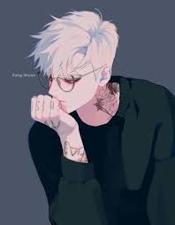 Anime Boy Goth White Hair Cute Anime Boy Anime Boy Cute Anime Guys