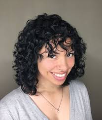 Beautiful Devacut For Curly Hair With Bangs By Jennifer Freesia Mio Spa Salon Oakland Ca Curly Bob Hairstyles Bob Hairstyles Curly Bob