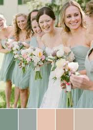 Nice Color Pallette If Tan Was Bright Metallic Copper And Dusky Sage Was Powder Blue Then We Re In Business Wedding Colors Bridesmaid Sage Green Wedding