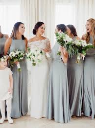 A Chic Miami Wedding All About Old School Glam High Neck Bridesmaid Dresses Silver Bridesmaid Dresses Sleeveless Bridesmaid Dresses