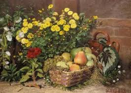 Still Life With Flowers And Fruit by Victor Jacques Renault Reproduction  For Sale
