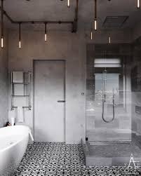 Warm Industrial Style House With Layout Industrial Style Bathroom Industrial Bathroom Decor Industrial Interior Design
