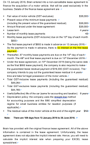 Multiple capital lease calculator excel amortization. On 13 January 2016 Brain Entered Into A Non Cance Chegg Com