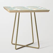 Buy Teal Pale Ochre Pattern Side Table By Blerta Worldwide Shipping Available At Society6 Com Just One Of Millions Side Table Blue Side Table Pink Side Table