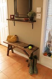 Easy wood entryway bench this wood entryway bench is one of the simplest bench for beginners to craft, it requires little carpentry skills. Build Your Own Entryway Bench Turtles Tails Flickr