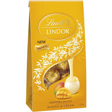Crafted with unrivalled passion and skill. Lindt Lindor Mango Cream Image Mango Cream Chocolate Delivery Lindt Chocolate