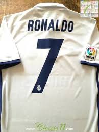 Camisa Adidas Real Madrid Home 16 17 Official Adidas Real Madrid Home Football Shirt From The 2016 2017 Season Complete With Ronaldo 7 On The Back Of The Shirt And La Futbol Casacas Liga Soccer