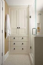 20 Elegant And Simple Bathroom Designs For Small Spaces Bathroom Closet Designs Bathroom Cabinets Designs Bathroom Tall Cabinet