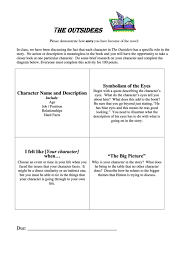 The Outsiders Book Character Chart Image Collections Book