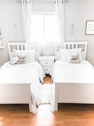We let a stylist loose on this awkwardly shaped room and learnt some big lessons for small. Yes Kids Minimalist Bedrooms Really Can Be Achieved Hunker Shared Girls Bedroom Bedroom Design Shared Bedroom