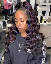 Theestallion Back Again With Blue Ocean Slayed Thewrightway By Iam Jonathan Drop Best Caption Wig Kendrasbouti Wand Curls Hair Styles Curls
