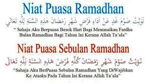 Nawaitu shauma syahri ramadhaana kullihi lillaahi ta'aalaa. Tazkirah Niat Puasa Ramadan