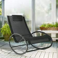 Perfect for those people who have recently undergone surgery or those suffering from high blood pressure. Outsunny Patio Rocking Lounge Chair Orbital Zero Gravity Seat Pool Chaise W Patio Chairs Swings Benches Swing Chair