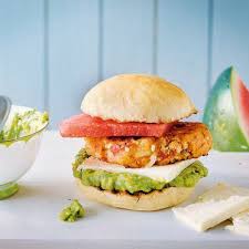 Linsen Burger Mit Wassermelone Avocado Rezept Linsen Burger Feta Rezepte