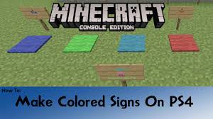 Minecraft How To Make Colored Signs Ps4 With Color Codes
