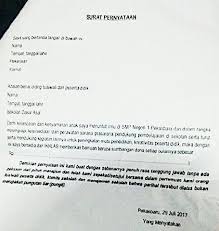 Bagaimana cara membuat surat pernyataan? Rapat Komite Smpn 1 Tetap Kan Uang Seragam Rp 2 2 Juta