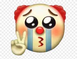 Clown Sad Emoji Crying Cry Funny Meme Funnymeme Crying Clown Emoji Meme Clipart 5573814 Pinclipart