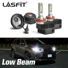 Replacing your old halogen bulbs with aftermarket led or hid headlights helps to effectively switch out yellow and dull beams. Fit For Toyota Highlander 2017 2019 Led Headlight Bulbs Low Beam 10000lm Bright Ebay