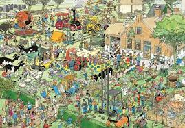 He is well known for his fun, colorful cartoon artwork and each jan van haasteren jigsaw puzzle carries his trademark shark fin somewhere within the puzzle. Puzzle Jan Van Haasteren Visita A La Granja 1 500 Piezas Puzzlemania Es