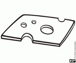 This picture has low level of both detail and difficulty where your kids will love. Emmental Cheese Slice Coloring Page Printable Game