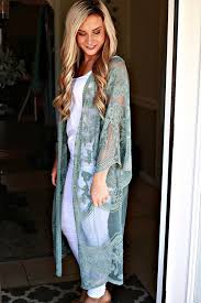All About That Lace Duster Sage Fashion Fashion Clothes Women Lace Cardigan Outfit