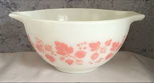 Vintage pyrex pink gooseberry covered casserole set. 1957 1966 Vintage Pyrex Pink Gooseberry 441 Cinderella Nesting Mixing Bowl 1 5 Pint In X Sold