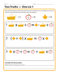 No special equipment or preparation is needed, though you might want to use pencil and paper to keep track of scores (if playing for points). Two Truths And One Lie 1 Worksheet Education Com