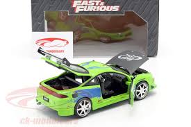 Его зовут брайан, и он — фанатик турбин и нитроускорителей. Jadatoys 1 24 Brian S Mitsubishi Eclipse The Fast And The Furious 2001 Grun 97603 Modellauto 97603 253203007 801310976036 4006333064210