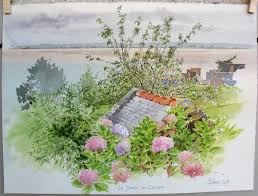 Le Jardin De Cancale Claire Felloni Cancale Aquarelle Paysage Aquarelle