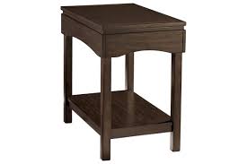 Haddigan Chairside End Table With Usb Ports Outlets End Tables Furniture Homestore Table