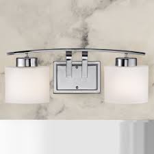 We did not find results for: Chrome Bathroom Wall Light With White Oval Glass Two Lights 1382 26 Destination Lighting