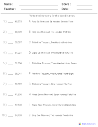 The math worksheets are randomly and dynamically generated by our math worksheet generators. Place Value Worksheets Place Value Worksheets For Practice