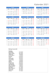 Schulferien kalender nrw nordrhein westfalen 2021 mit. Jahreskalender 2021 Schweiz Excel Pdf Muster Vorlage Ch