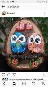 Hale Adli Kullanicinin Tas Boyama Panosundaki Pin 2020 Boyali Kayalar Cuval Bezi Taslar