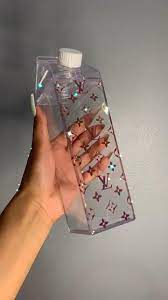 lv milk carton water bottle video in 2020 bedazzled bottle water bottle trendy water bottles