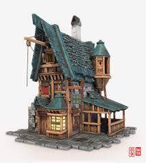 Pin By Ca Liang On 韩风建筑 Steampunk House Fantasy House Medieval Houses