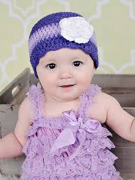 Purple, grape, lavender, & white striped flapper beanie flower hat