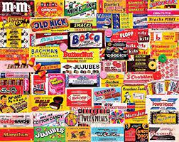 We don't eat a ton of candy, so until recently, the world of candy wrapper crafts has been closed to me. Amazon Com White Mountain Puzzles Candy Wrappers 1000 Piece Collage Jigsaw Puzzle Toys Games