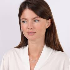 Minimalist Silver Star of David Chain Necklace with Zircon Stones