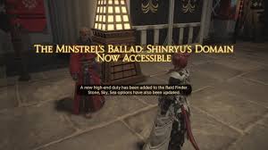 Gagazet (2 splashers, 2 maelspikes and 2 achelous). Final Fantasy Xiv Stormblood Patch 4 18 Ex Unlock Quest The Minstrel S Ballad Shinryu S Domain Youtube