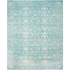 Florida shag light blue/blue 2 ft. Safavieh Evoke Rug 10 X 14 Polypropylene Light Blue Ivory Evk270d 10 Rona