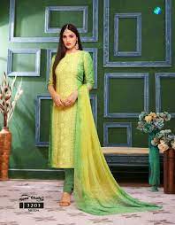 Mens tuxedos, blazers, dress shirts, neck ties and shoes are available in lime green colors at a discount price. Shahi Collection Pure Cotton Lemon Colour Best Salwar Suits With Chiffon Dupatta