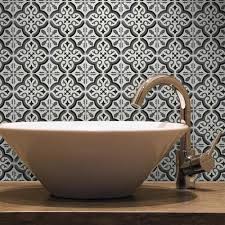 Black And White Ceramic Tile Backsplash Vintage Patterned Tile Black And White 6 X 6 Porcelain Flooring Porcelain Mosaic Tile Porcelain Mosaic
