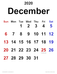 It is designed both vertically and horizontally. December 2020 Calendar Templates For Word Excel And Pdf