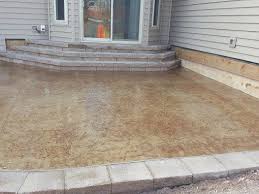 Stamped concrete patio patterns and colors. Feature Project Lomax Stamped Patio Shamrock Concrete