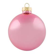 Four candles are placed on a horizontal wreath: Whitehurst 2 In Baby Pink Shiny Glass Christmas Ornaments 28 Pack 28782 The Home Depot