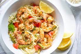 Shrimp Scampi With Asparagus And Tomatoes Recipe Tomato Recipes Asparagus Tomato Recipe Shrimp And Asparagus